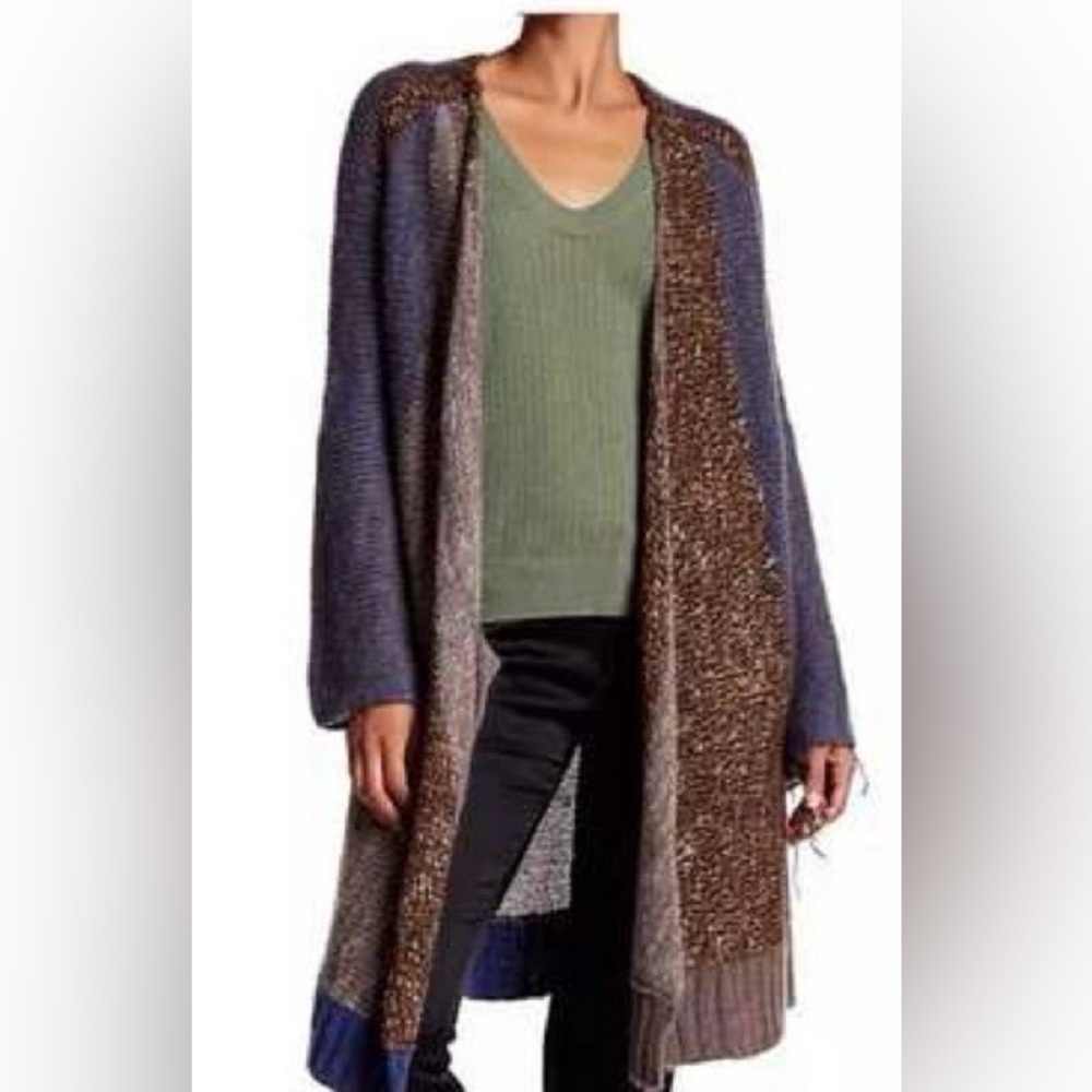 Zadig &‎ Voltaire Celia Deluxe Knit Long Line Open Front Cozy Cardigan Pockets